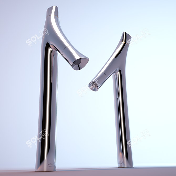 Dual Handle Basin Mixer 3D model image 1