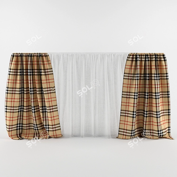 Elegant Drapes: Transform Your Space 3D model image 1