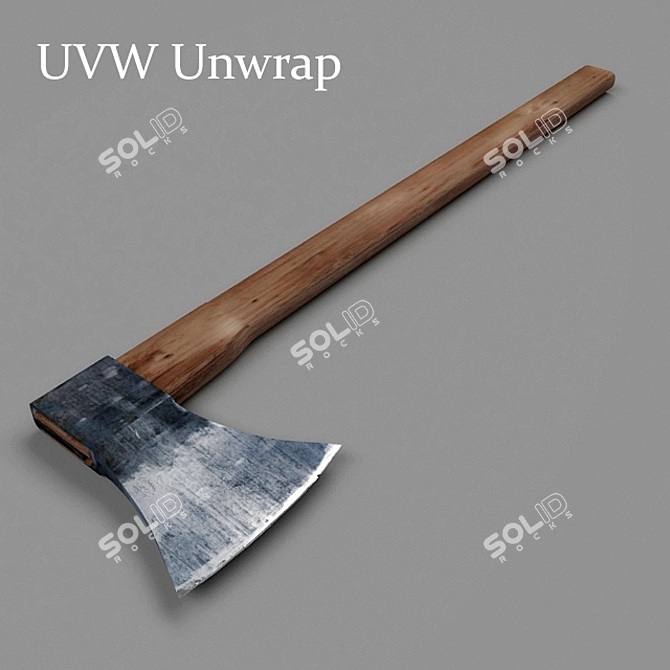 Russian Axe/Hatchet: UVW Unwrap 3D model image 1