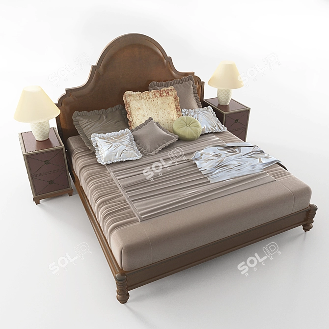  Lexington Barclay Square Bed 3D model image 1