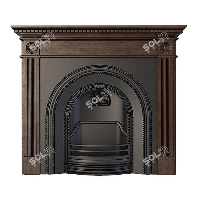 Classic and Elegant Stovax Regency Fireplace 3D model image 3