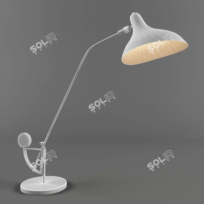 Elegant BS3 Sculptural Lamp 3D model image 2