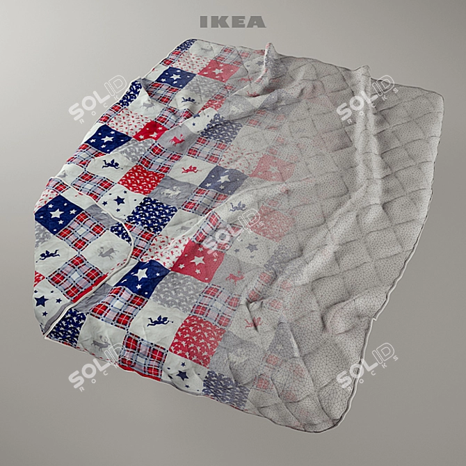 IKEA Silveriris Quilt: Elegant and Luxurious 3D model image 1