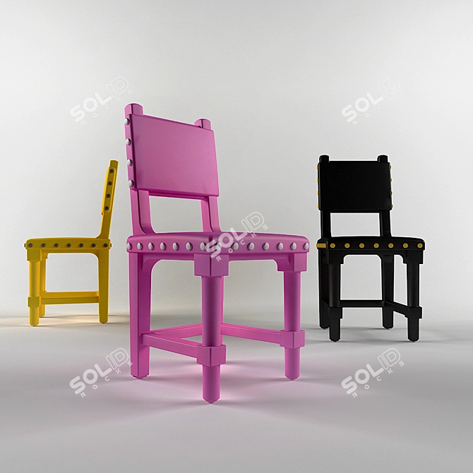 Moooi Gothic Chair: Striking Elegance 3D model image 1