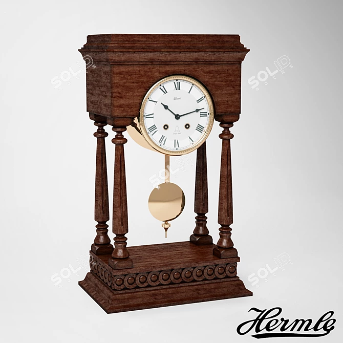 Title: Elegant Hermle Clocks 3D model image 1