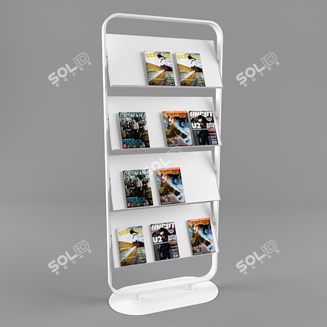 Multi-Purpose Magazine Stand 3D model image 1