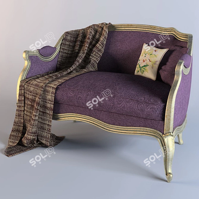 Compact Classic Sofa 3D model image 2