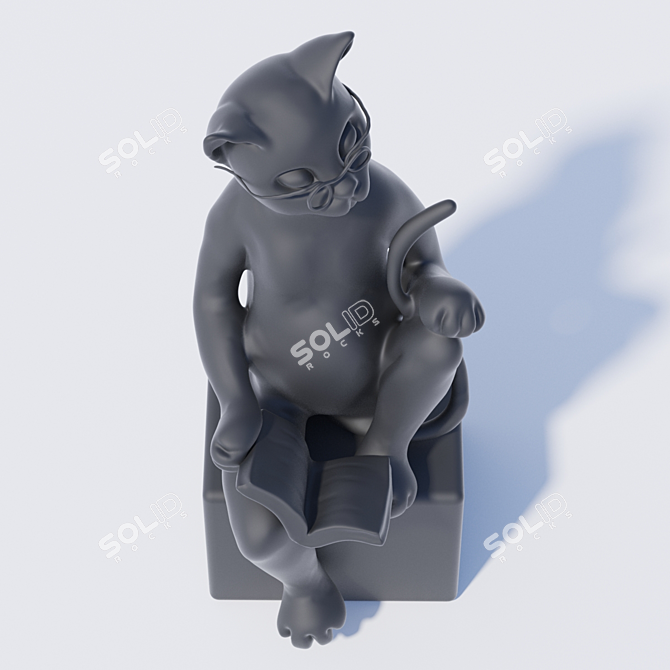 Clever Cat Shelf Sitter 3D model image 2