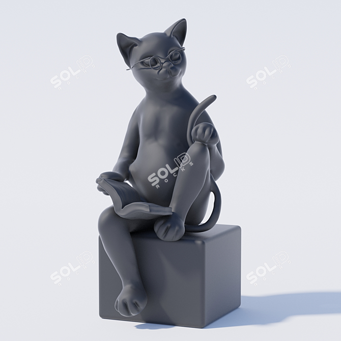 Clever Cat Shelf Sitter 3D model image 3