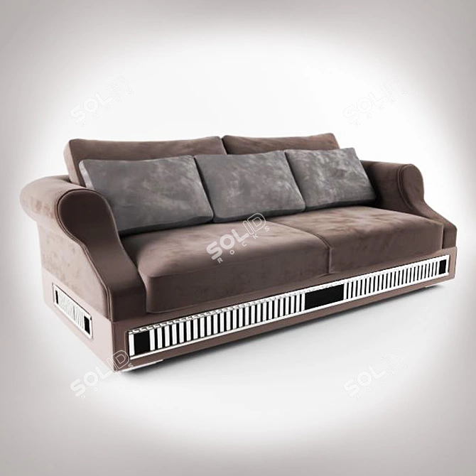 VISMARA Sofa: Stylish and Spacious 3D model image 1