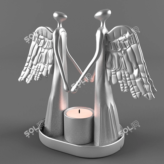 Angel Candlestick Holder 3D model image 1