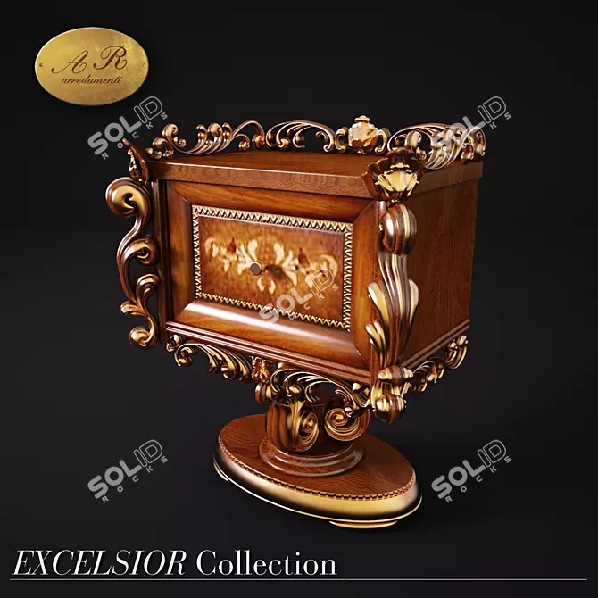 Italian Excellence: AR arredamenti Bedside Table 3D model image 1