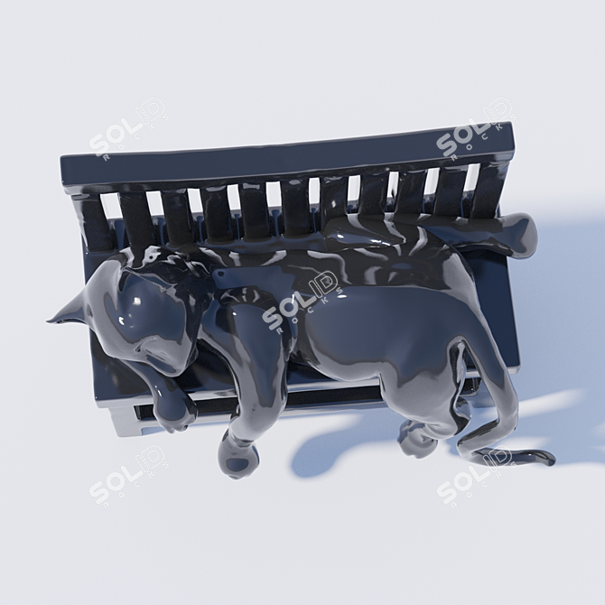 Cozy Decor: Sleeping Cat 3D model image 3