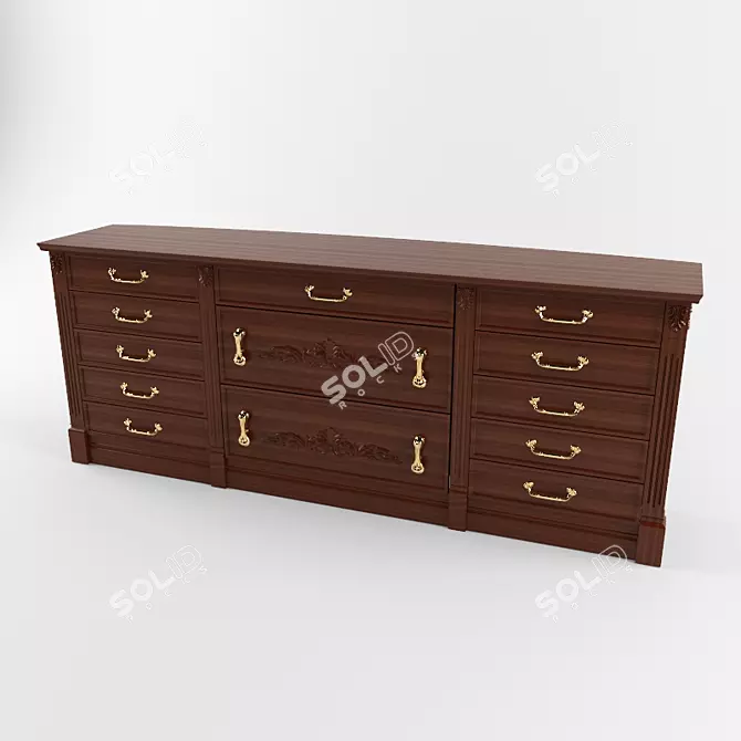 Title: Architect-designed Stand - Original Handles & Specially Reinforced 3D model image 1