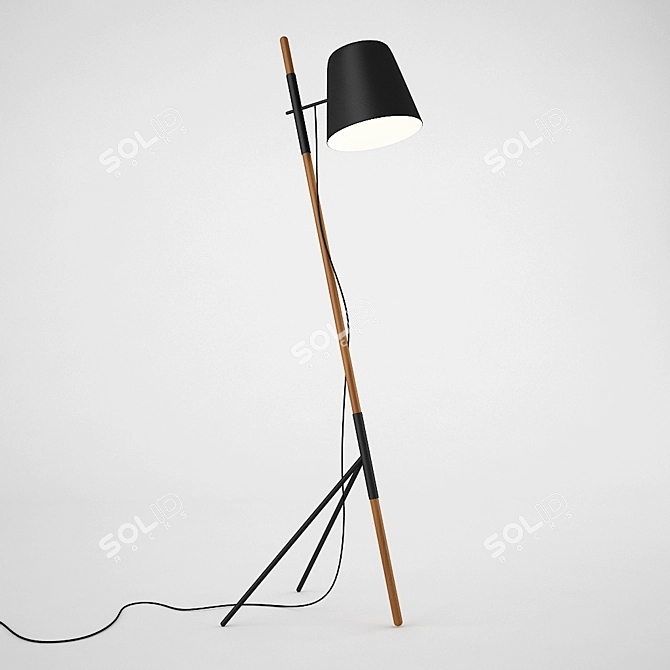 Modern Outrigger Floor Lamp 3D model image 1