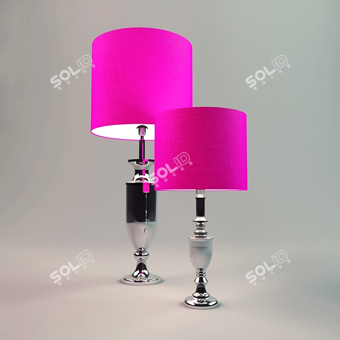 Blush Glow Pink Lamp 3D model image 1