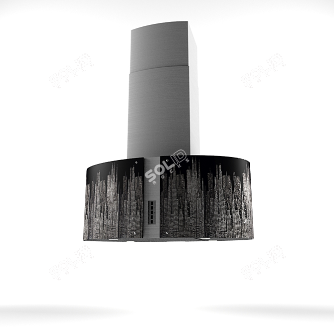 Sleek Falmec Island Rangehood 3D model image 2