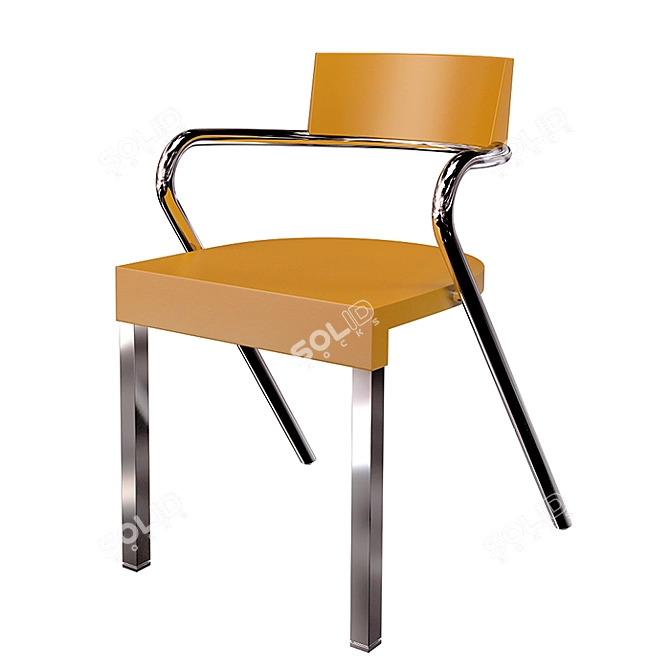 Exde Gazzella Chair: Sleek and Compact 3D model image 2