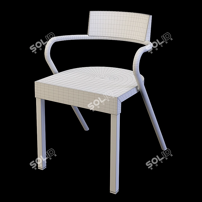 Exde Gazzella Chair: Sleek and Compact 3D model image 4