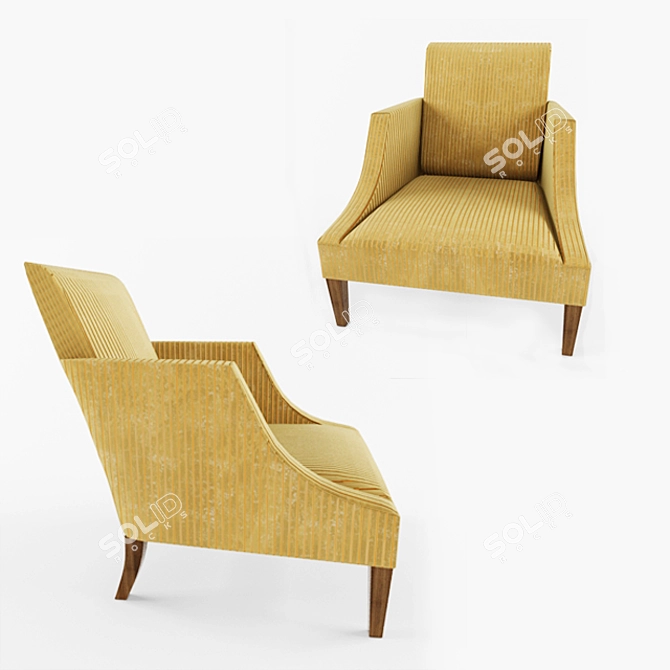 Luxury Alliance Club Chair 3D model image 2