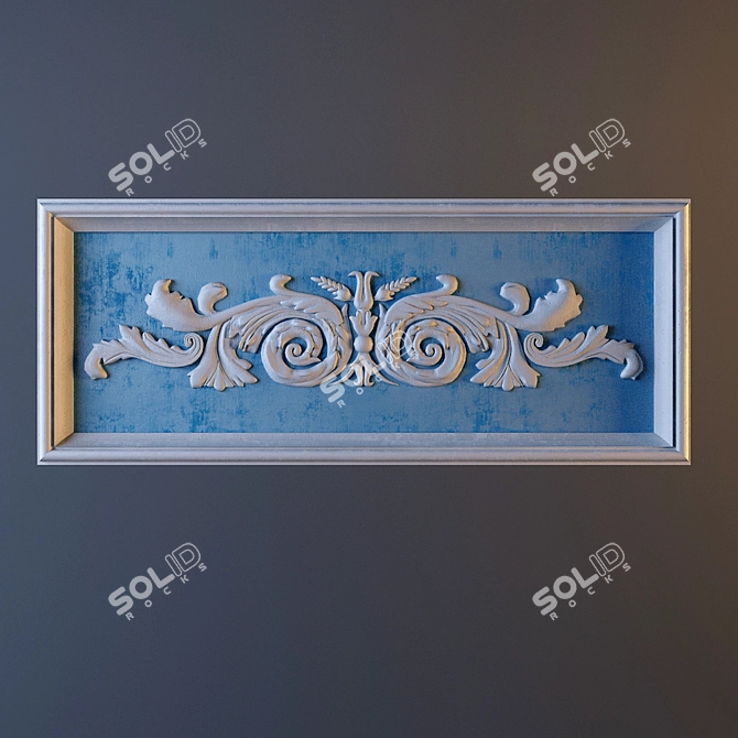 Classic Plaster Wall Panel 3D model image 1