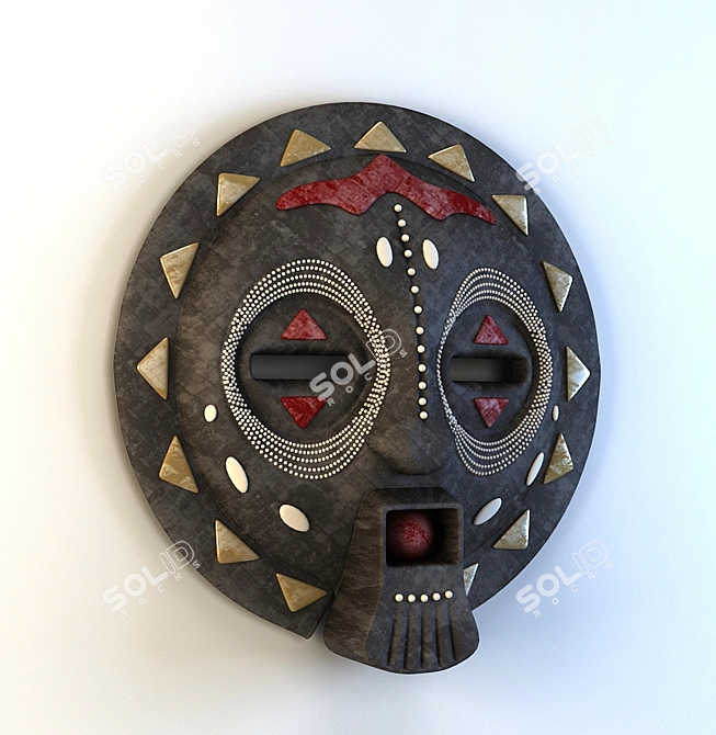 Title: Exquisite African Mask for Bedroom 3D model image 1