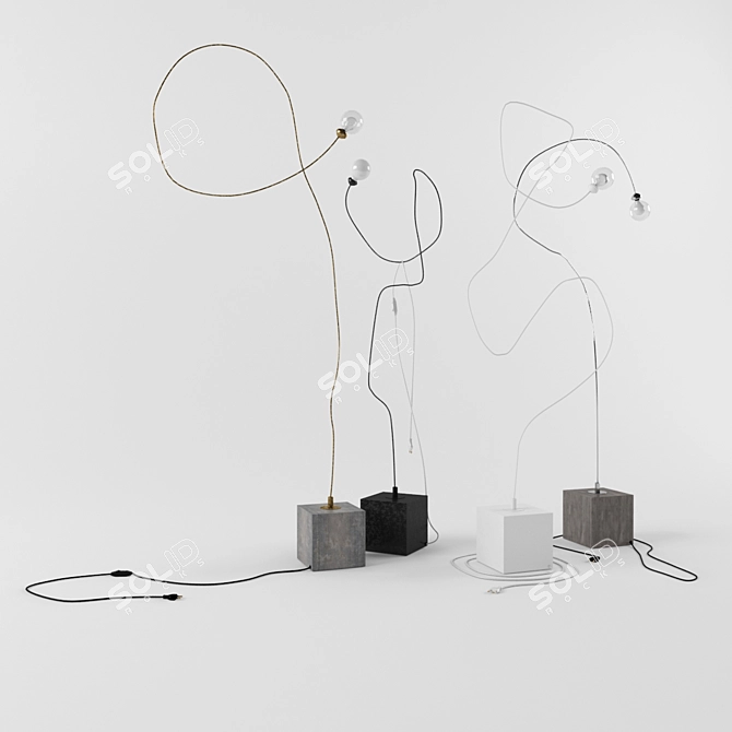 Illuminating Elegance: FIREFLY Floor Lamp 3D model image 1