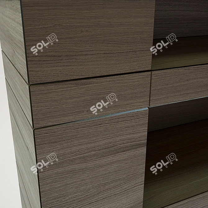 Stylish Wooden Bookcase: Shelve Your Stories 3D model image 3