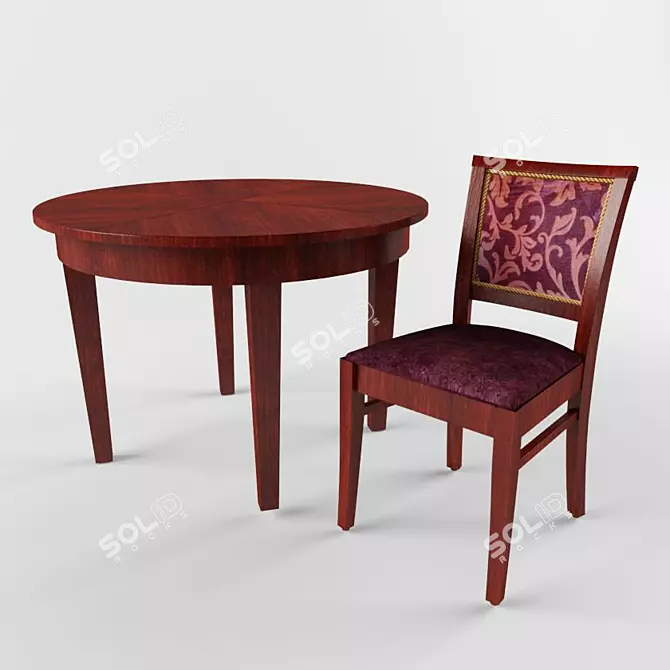 Elegant Table Set 3D model image 1