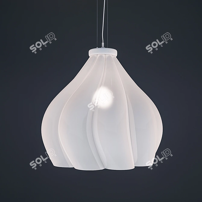 Elegant Plastic Chandelier 3D model image 1