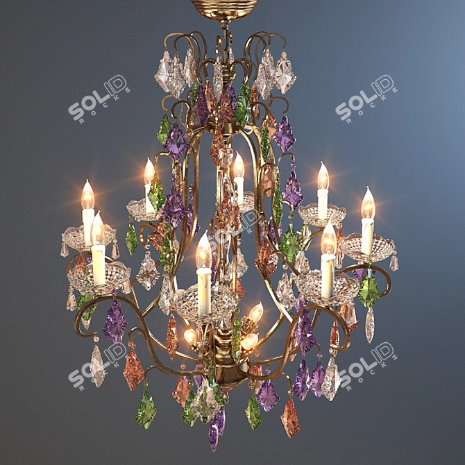 Gallo M601: Exquisite 90x106 Chandelier 3D model image 1