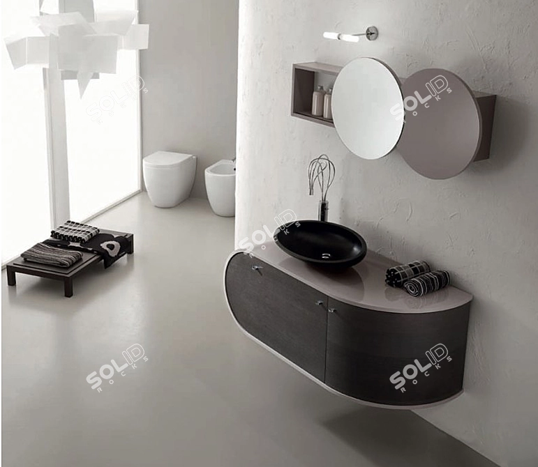 Piaf Collection: Stylish Bathroom Furniture 3D model image 1