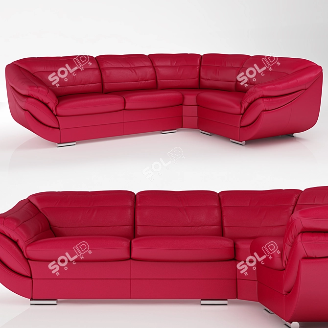 Adriano Corner Sofa: Modern Elegance and Comfort 3D model image 1