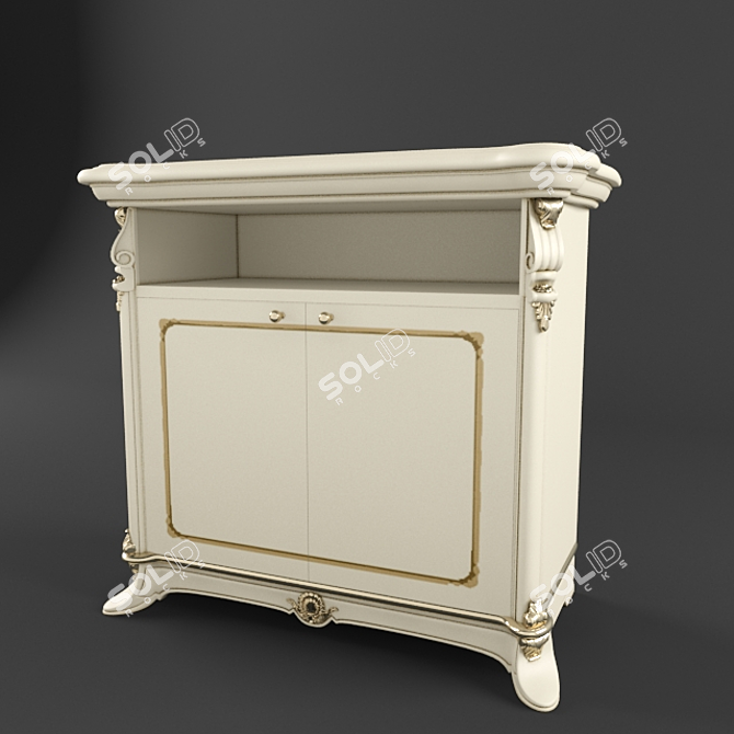 Regina TV Stand 3D model image 1