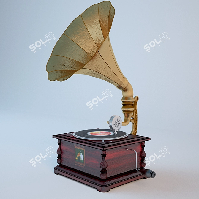 Vintage Gramophone - Timeless Elegance 3D model image 1