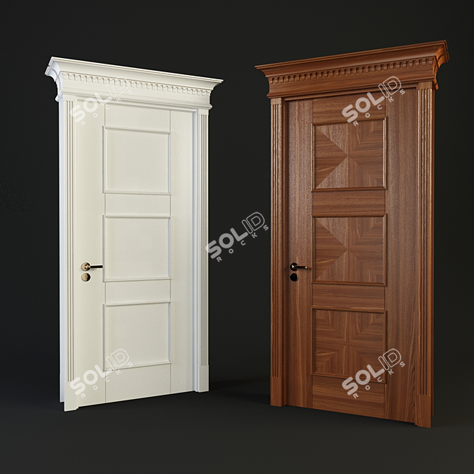 Premium Entry Door Unit 3D model image 1