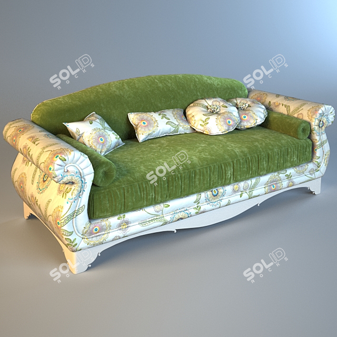 Elegant Roma Sofa by Giusti Portos 3D model image 1