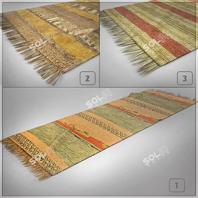 Versatile Rug-Track Trio (3 Variants) 3D model image 1