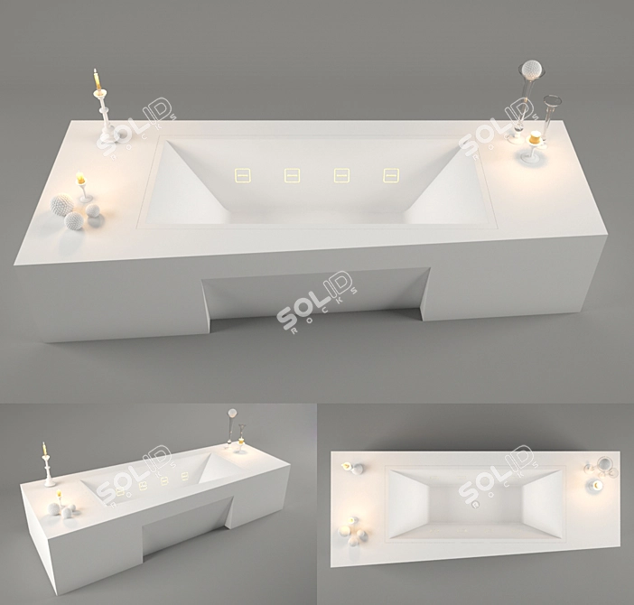 Teuco Paper Collection Bath 3D model image 1