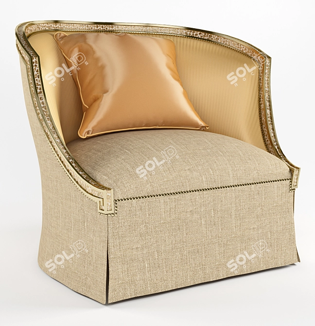 Elegant Carleton Chair: Stylish Comfort 3D model image 1