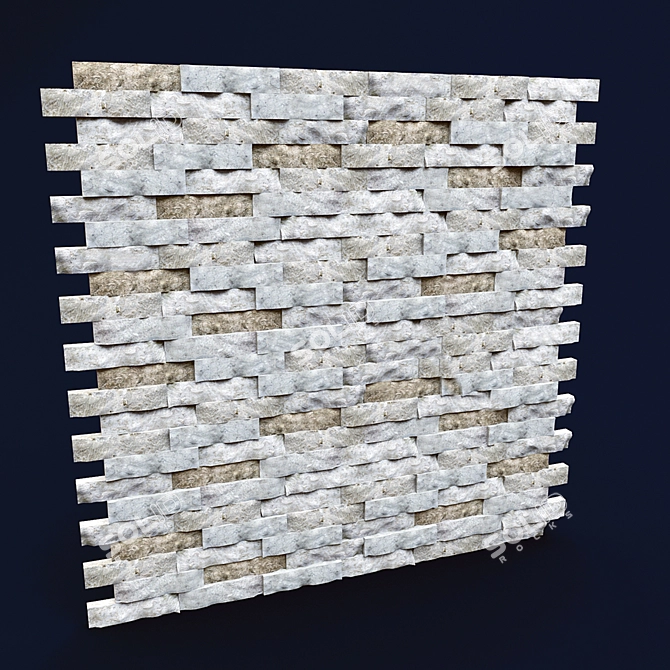 Elegant Stone Mosaic: 12x3x3 cm 3D model image 1