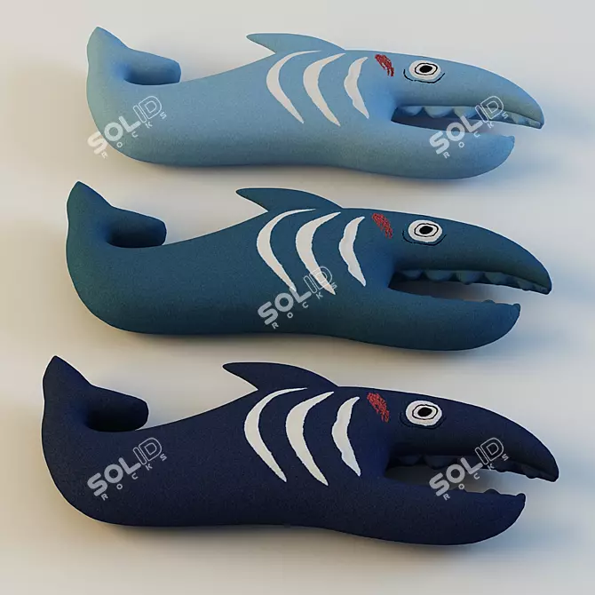 Sharkies: Plush Room Decor for Kids 3D model image 1