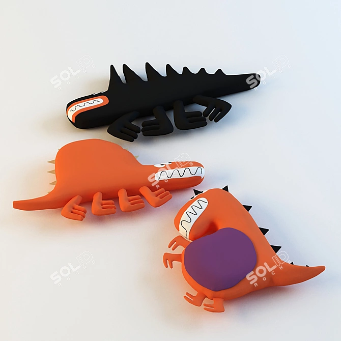 Roar-Some Dino Pillow-Mascot: Kid's Room Decor! 3D model image 1