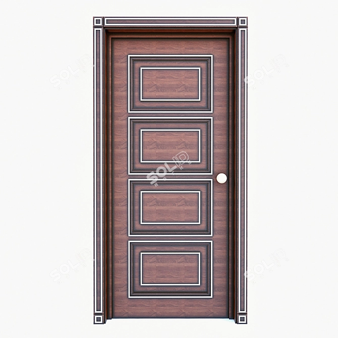 Classic Entrance Door 3D model image 1