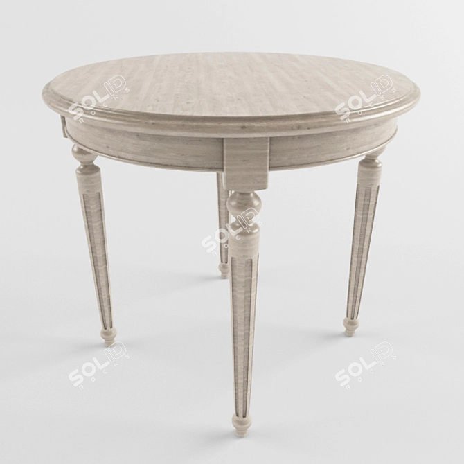 Elegant Round Coffee Table 3D model image 1