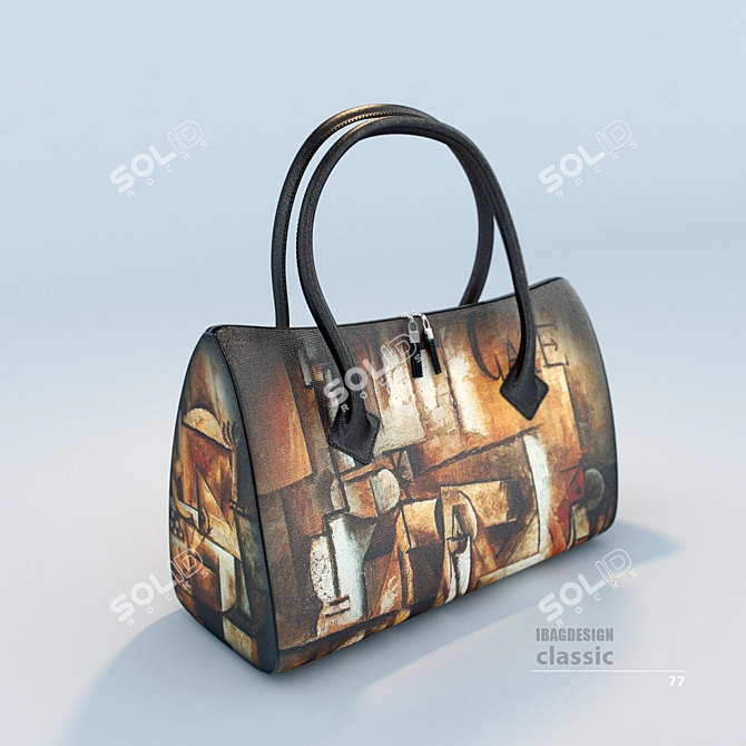 Stylish Travel Tote Bag 3D model image 1