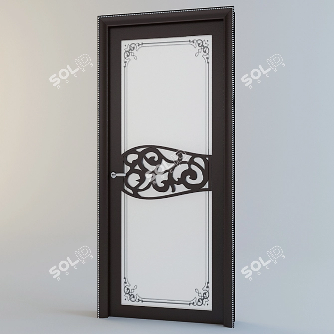 Title: Art Nouveau Door 3D model image 1