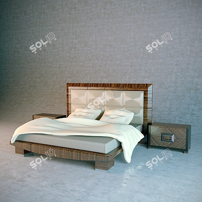 Luxury Bedroom Set: Giorgio Collection 3D model image 1