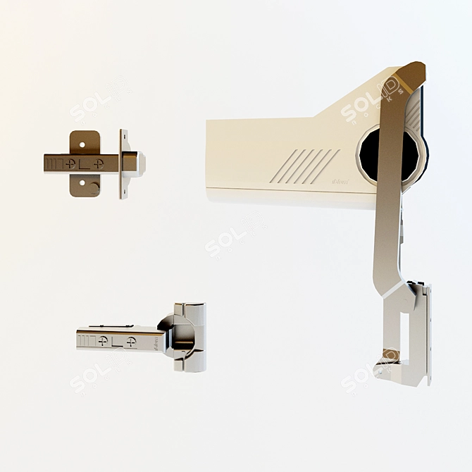 Blum Hardware: Hinges, Plates, Aventos 3D model image 1