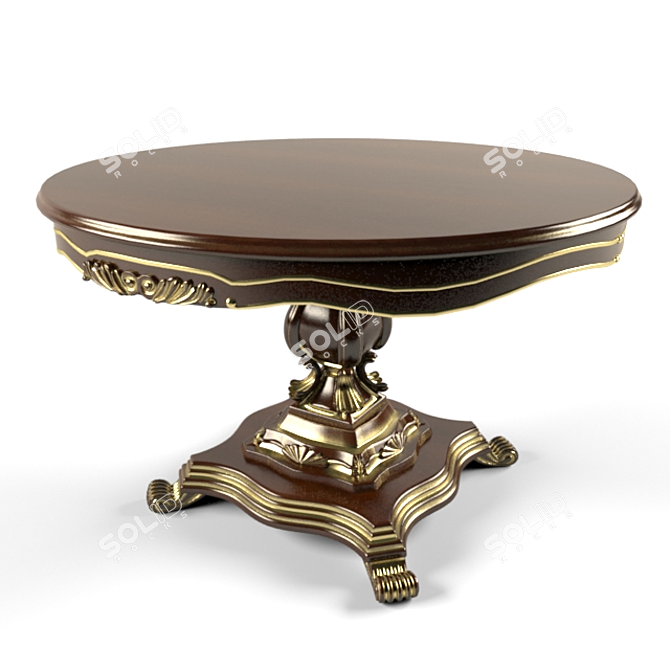 Elegant Round Table 3D model image 1